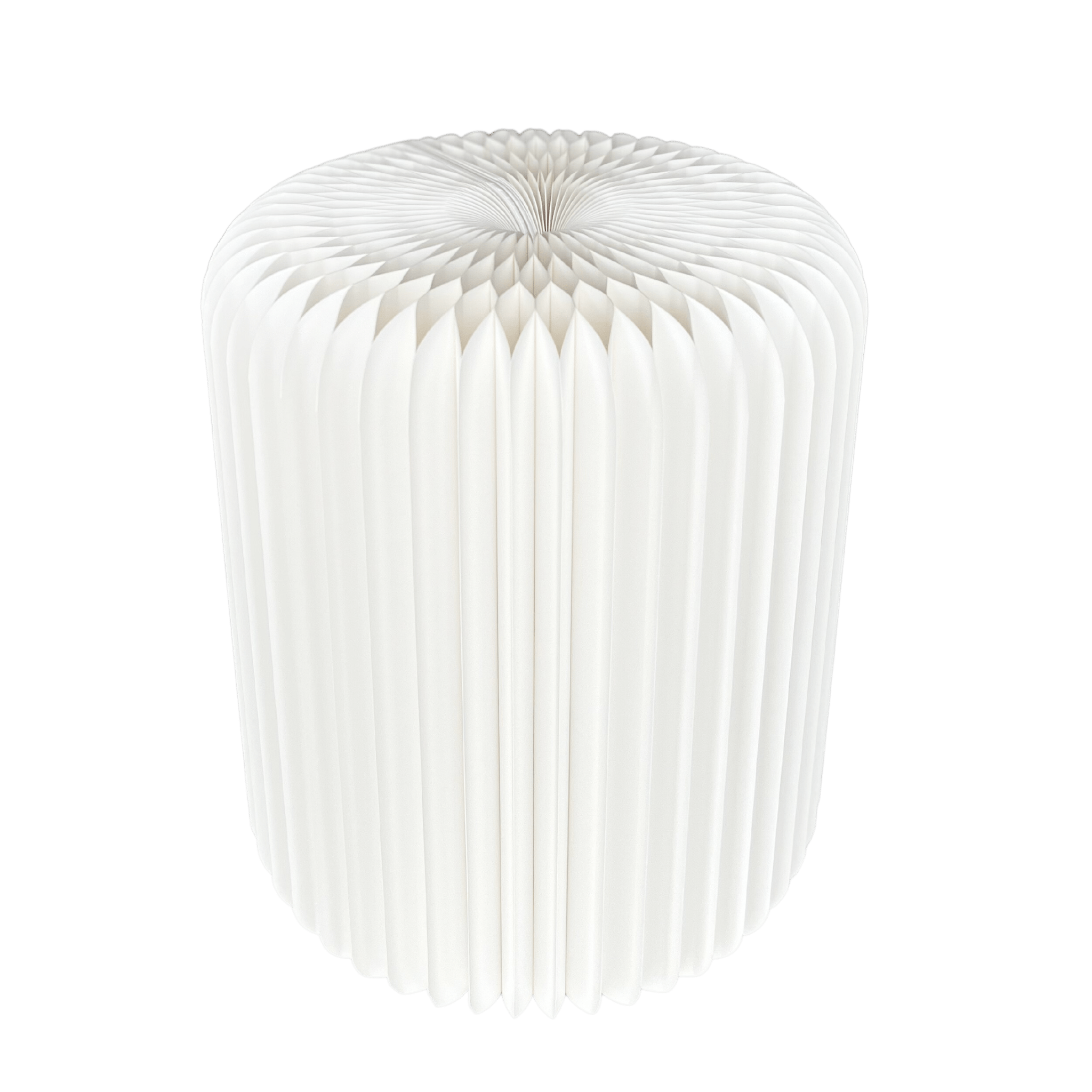 white unfolded round stool honeycomb design eco-friendly cardboard