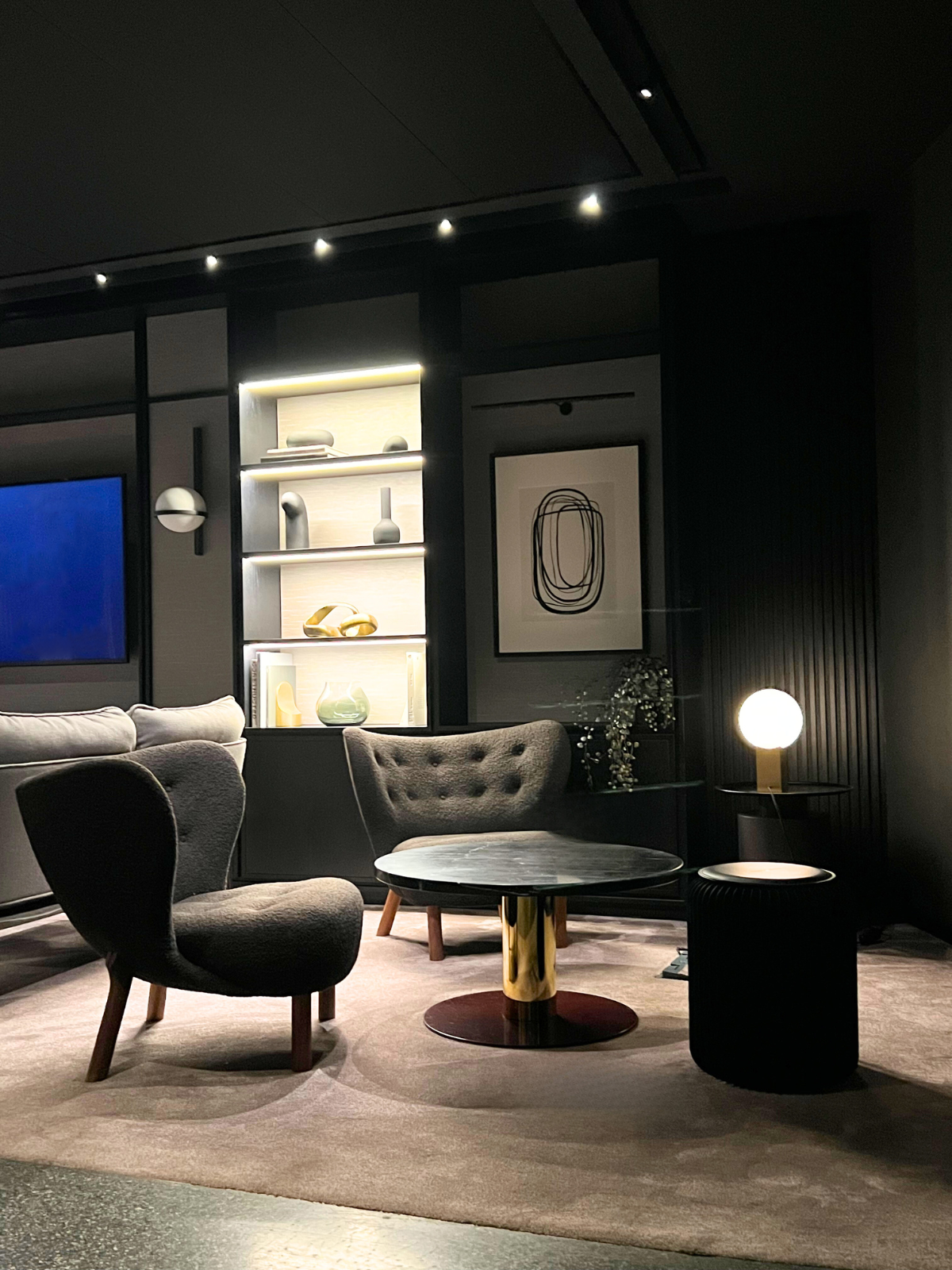 design elegant stylish living area lounge foldable black stool