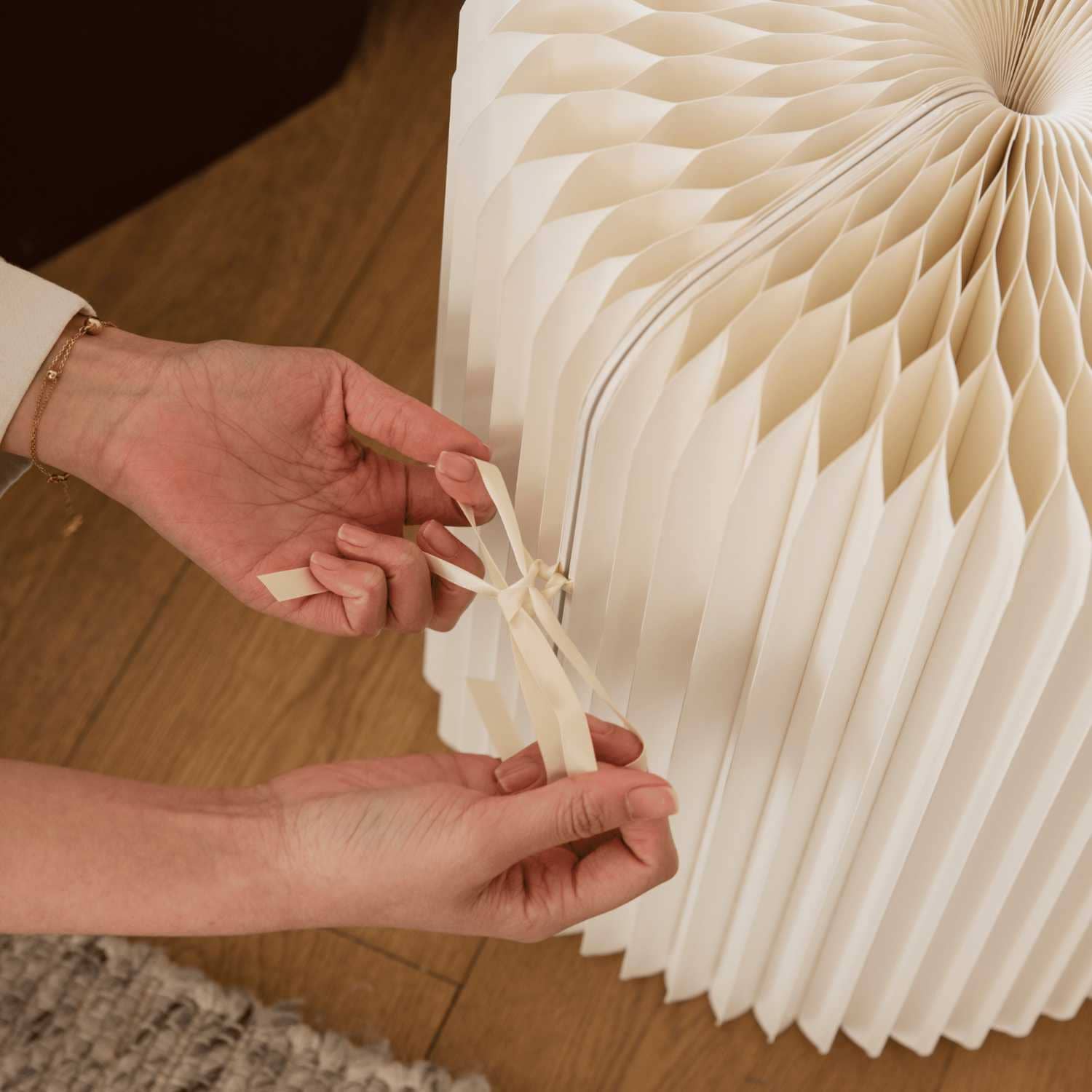 step 4 white stool knot unfolded