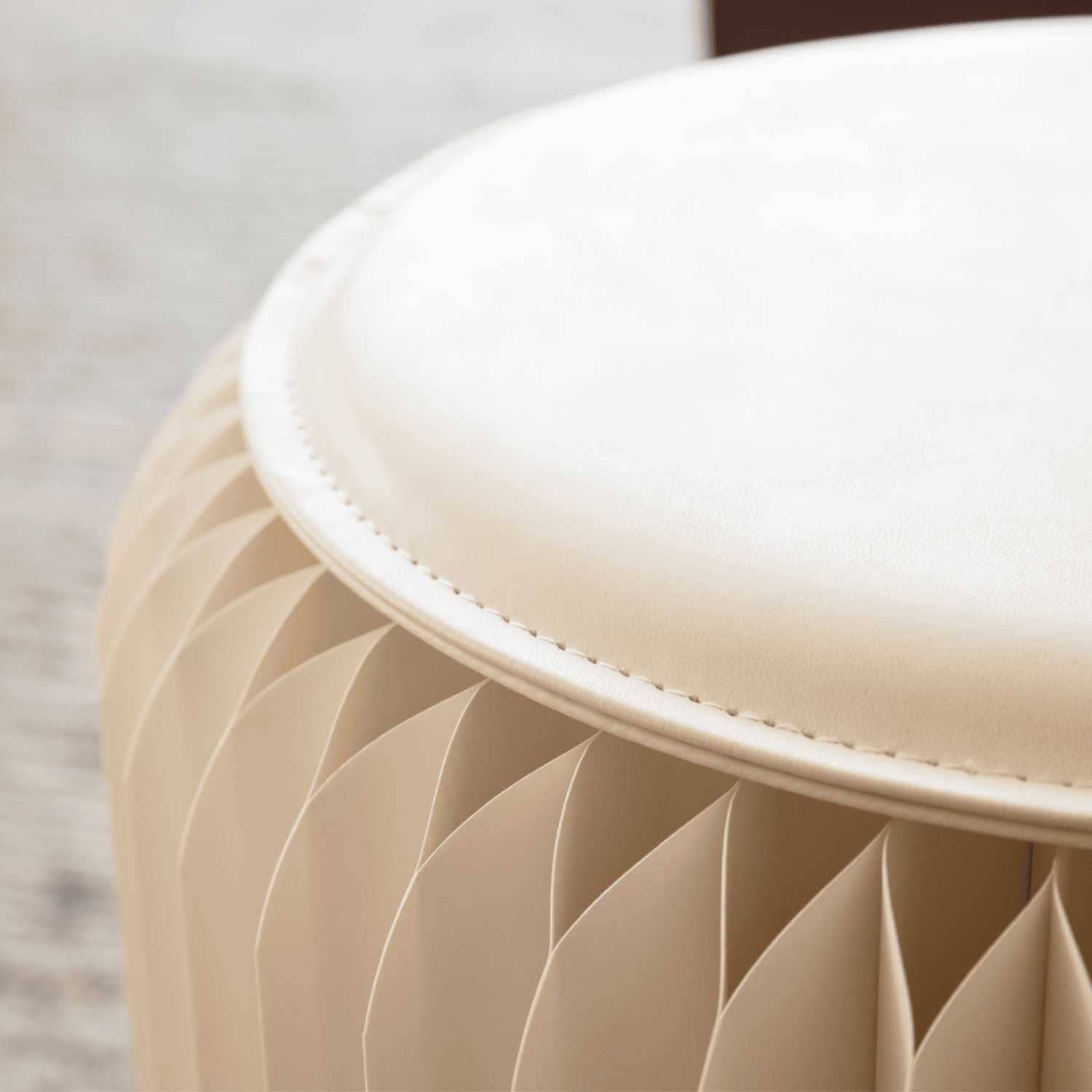 step 5 close up leather cushion white