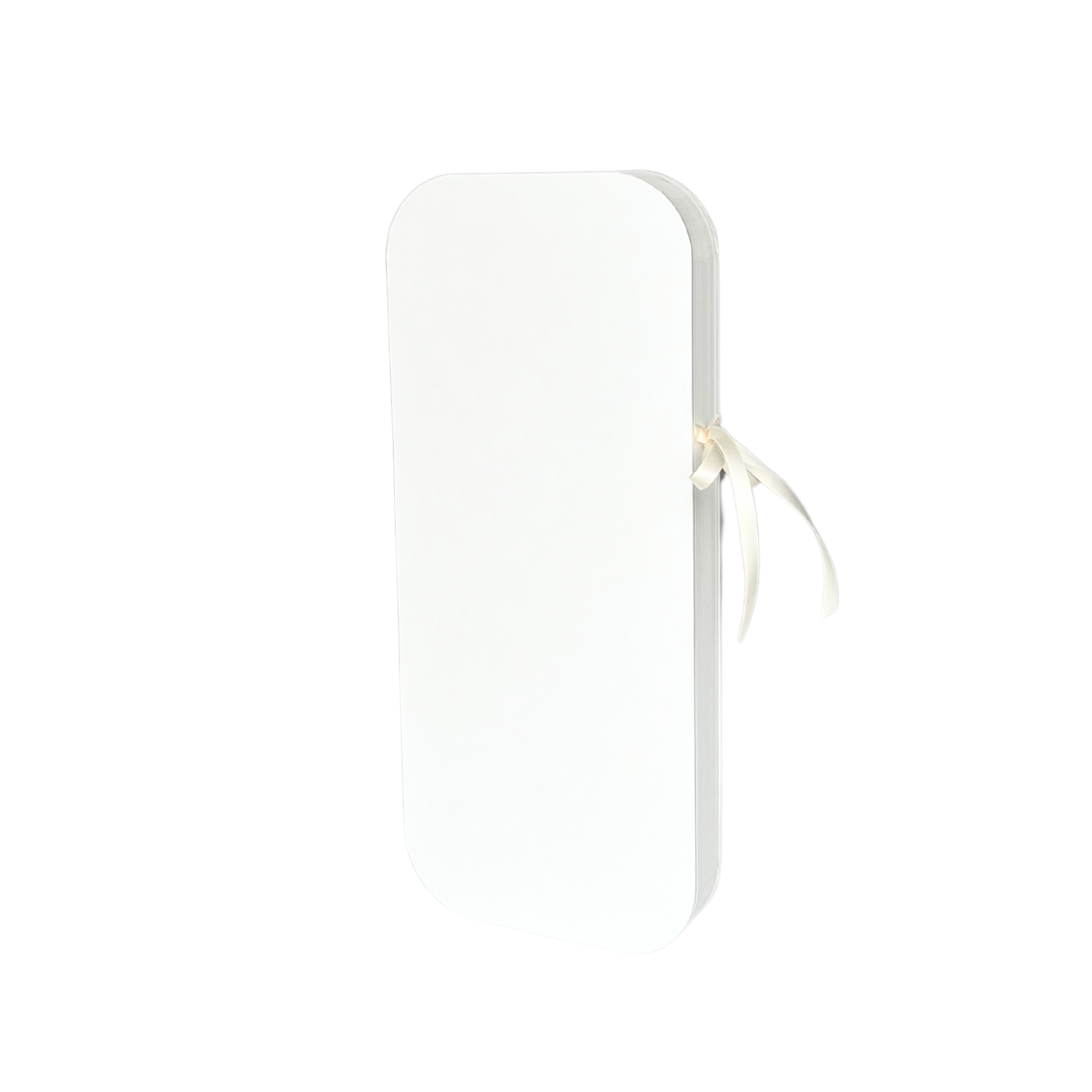 white folded stool with side ruban eco-friendly
